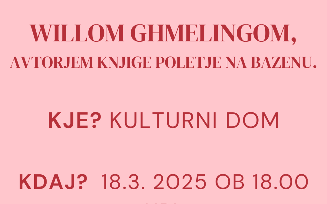 Čajanka s pisateljem Willom Ghmelingom
